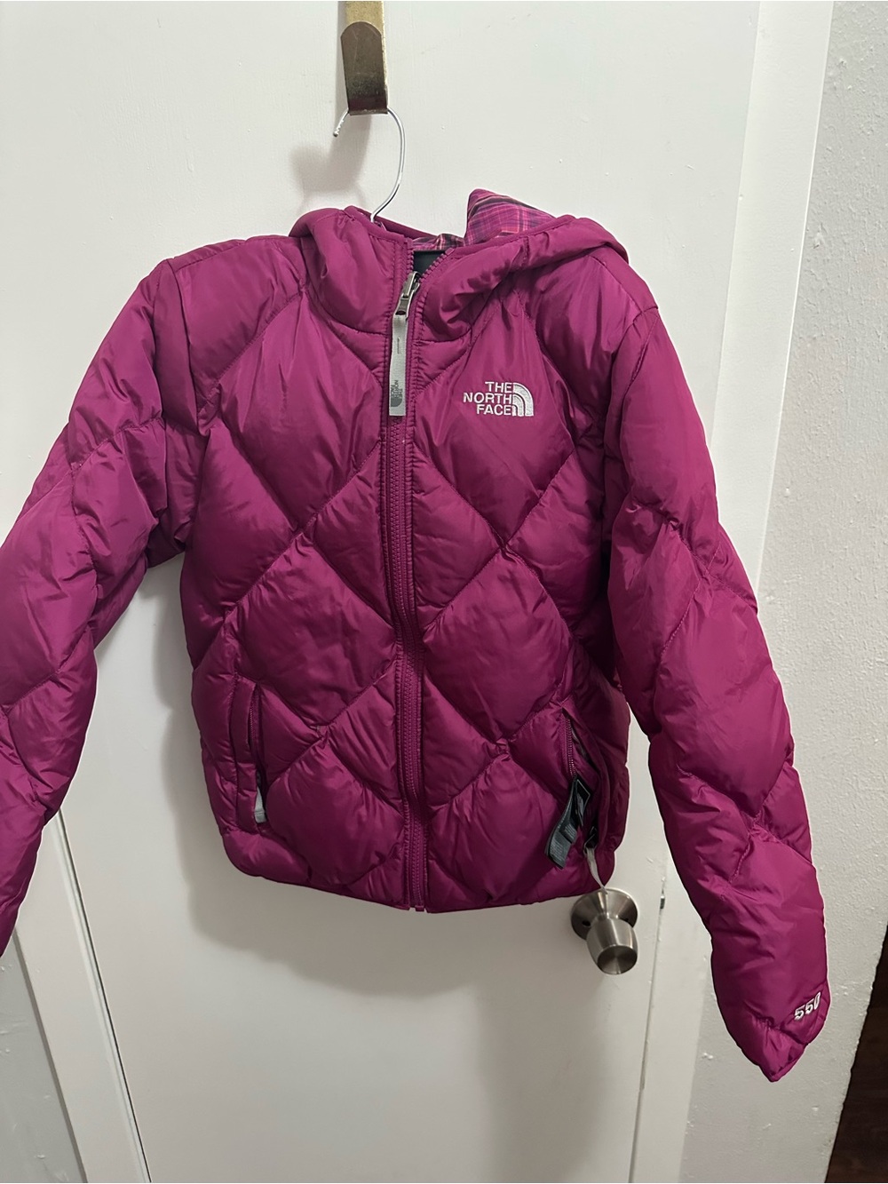 The North Face Girls Jacket Magenta reversible